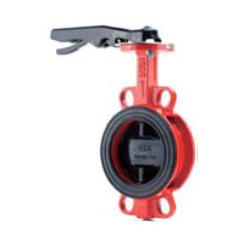 Butterfly valve with lever handle wafer style